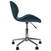 vidaXL Eetkamerstoelen draaibaar 2 st fluweel blauw