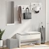 vidaXL 4-delige Garderobe set bewerkt hout wit