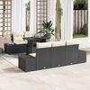 vidaXL Tuin Sofa Set met kussen met opslag 6 pcs Zwart en Crème