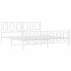 vidaXL Bedframe met hoofd- en voeteneinde metaal wit 180x200 cm