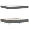vidaXL Bedframe met matras Donkergrijs 200 x 200 cm Stof
