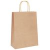 vidaXL Papieren zakken 50 st met hengsels 26x12x35 cm bruin
