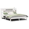 vidaXL Bed met boekenkast zonder matras grenenhout wit 180x200 cm