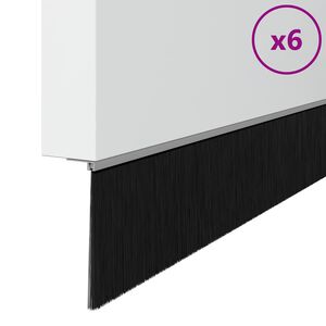 vidaXL Schroefbare Deurborstelafsluitingen 6 st Zilver 100 cm