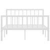 vidaXL Bedframe metaal wit 120x200 cm
