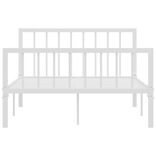 vidaXL Bedframe metaal wit 120x200 cm