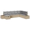 vidaXL Tuin Sofa Set met kussen 8 pcs Beige poly rattan