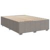 vidaXL Boxspring met matras stof taupe 140x200 cm