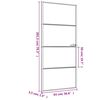 vidaXL Binnendeur smal 93x201,5 cm gehard glas en aluminium zwart