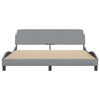 vidaXL Bedframe "Dover" stof lichtgrijs 180x200 cm