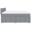 vidaXL Boxspring met matras stof lichtgrijs 180x200 cm