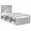 vidaXL Bedframe met lade Concerte Grijs 75 x 190 cm Massief grenenhout