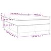 vidaXL Boxspring met matras stof lichtgrijs 140x190 cm