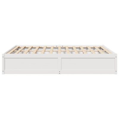 vidaXL Bedframe zonder matras massief grenenhout wit 180x200 cm