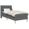 vidaXL Bedframe met matras met hoofdeinde Polyester