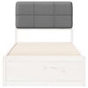 vidaXL Bedframe met Gevoerd Hoofdgedeelte Lichtgrijs 80 x 200 cm