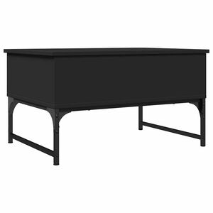 vidaXL Salontafel 70x50x40 cm bewerkt hout en metaal zwart