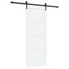 vidaXL Schuifdeur ORKDAL 83 x 202 cm Massief grenenhout Wit en zwart