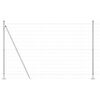 vidaXL Hecke met palen Zilver 1.6 x 10 m Staal