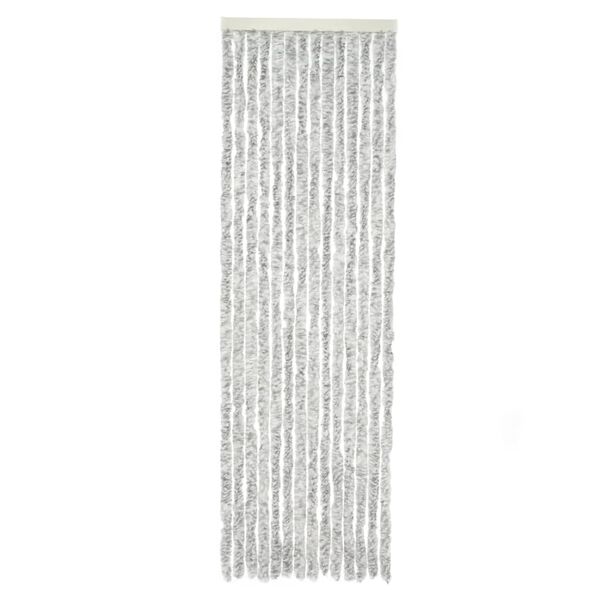 Travellife Vliegengordijn Chenille Rain 185x56 cm grijs en wit