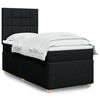 vidaXL Boxspring met matras stof zwart 90x190 cm