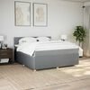 vidaXL Boxspring met matras stof lichtgrijs 180x200 cm