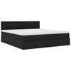 vidaXL Ottoman bed met matras 160x200cm stof zwart