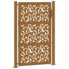 vidaXL Poort met bladontwerp 100x125 cm weervast staal