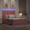 vidaXL Opbergbed met LED met matras met LED Roze 140 x 200 cm Fluweel