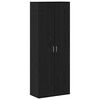 vidaXL Hoge kast 70 x 33.5 x 180 cm Bewerkt hout Zwart Eiken