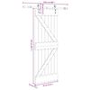 vidaXL Schuifdeur met beslag 70x210 cm massief grenenhout