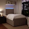 vidaXL Boxspring met matras fluweel lichtgrijs 120x200 cm