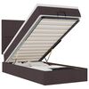 vidaXL Ottoman bed met matras en LED's 90x190cm stof donkerbruin
