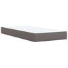 vidaXL Boxspring met matras kunstleer grijs 80x200 cm