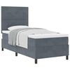 vidaXL Boxspringbed met matras Donkergrijs 90 x 190 cm Stof