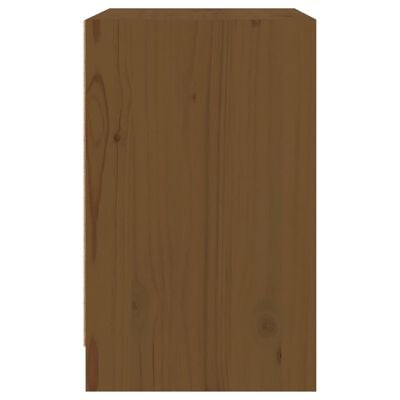 vidaXL Nachtkastje 40x31x50 cm massief grenenhout honingbruin