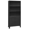 vidaXL Boekenkast industrieel 80x32x180 cm staal antracietkleurig