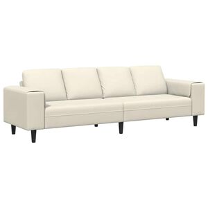 vidaXL Woonkamer Bank Cr&egrave;me 250 x 77 x 76 cm