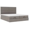 vidaXL Ottoman bed met matrassen 200x200cm stof taupe