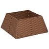 vidaXL Kerstboomkraag Vierkant Licht Bruin 50 x 50 x 25 cm poly rattan