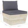vidaXL 7-delige Loungeset met kussens pallet vurenhout