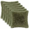 vidaXL Kussensloop 6 st HEERLEN Groen 35 x 35 cm PV Fleece