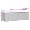vidaXL Hocker met kussen 110x30x40 cm poly rattan bruin