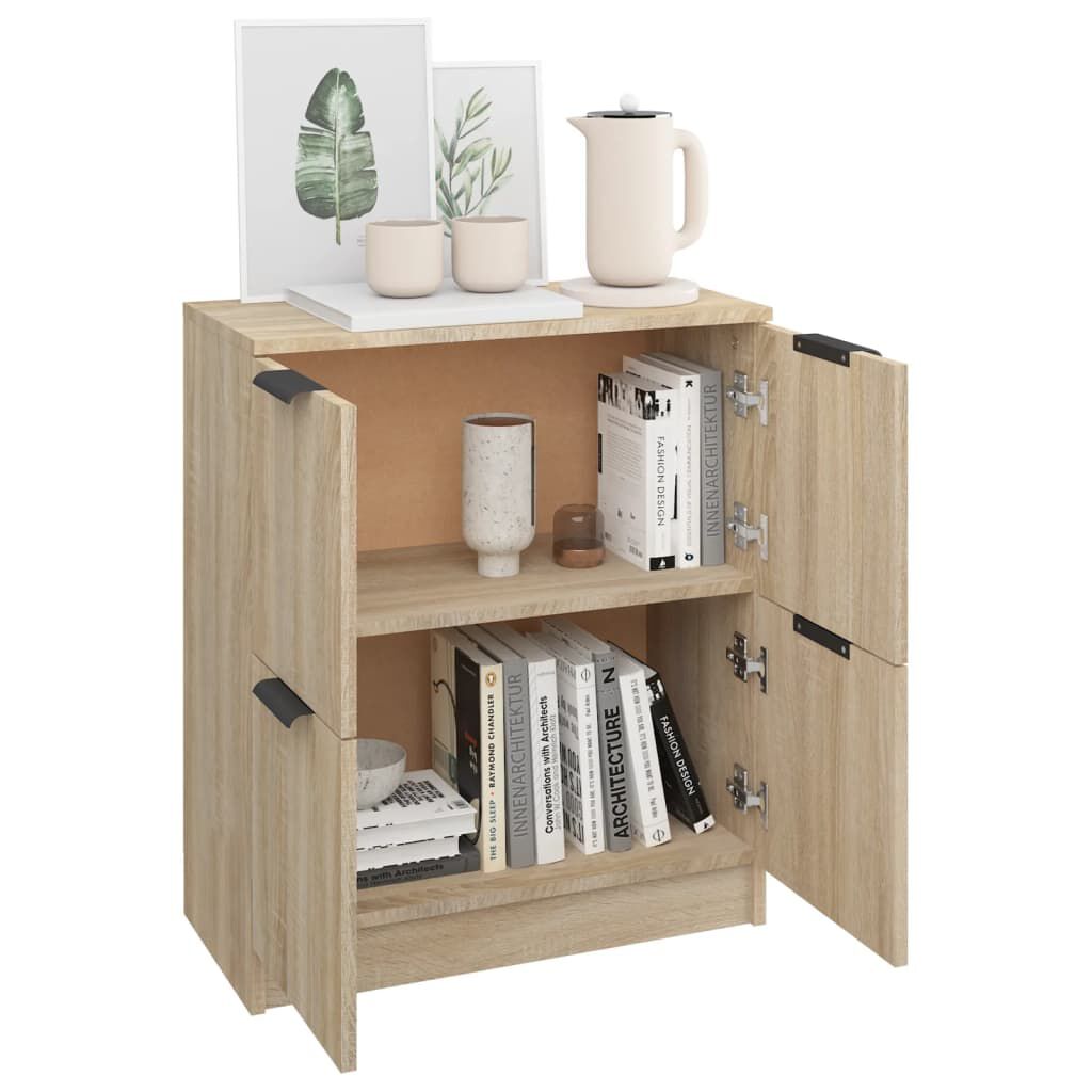vidaXL Dressoir 60x30x70 cm bewerkt hout sonoma eikenkleurig