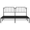 vidaXL Bedframe met hoofdbord metaal zwart 183x213 cm