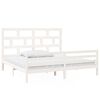 vidaXL Bedframe massief grenenhout wit 200x200 cm