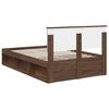 vidaXL Bedframe met hoofdeinde Bruin Eiken 120 x 200 cm Bewerkt hout