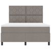 vidaXL Boxspring bed met matras met LED Taupe 160 x 200 cm Stof