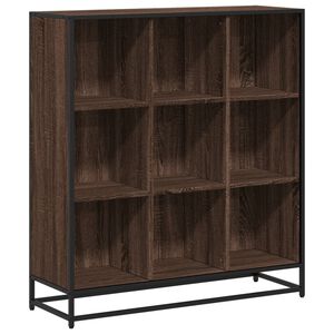 vidaXL Boekenkast 97,5x33x107,5 cm bewerkt hout en metaal bruin eiken