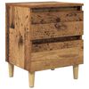 vidaXL Bedkast Oud Hout 40 x 35 x 50 cm Bewerkt hout